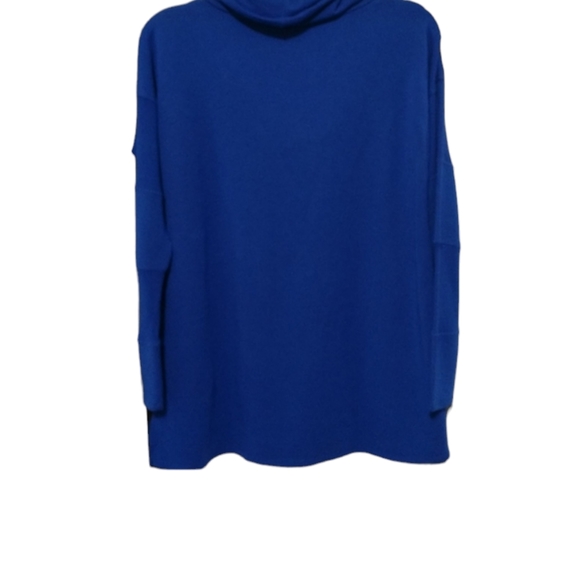 Royal Blue Cable & Gauge Cowl Neck Top sz Small - Picture 6 of 6